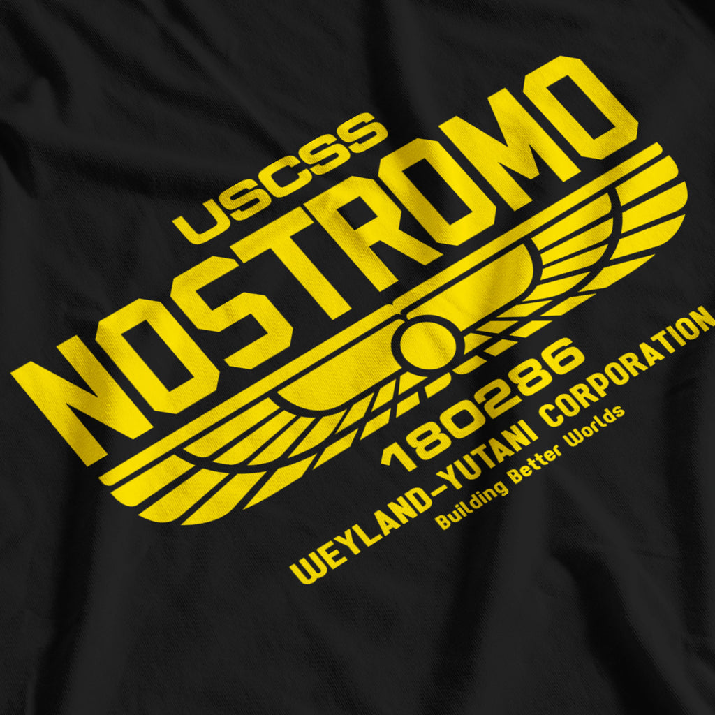 TShirt-People USCSS Nostromo - Maglietta da uomo a contrasto Nero S TShirt-People USCSS Nostromo - Maglietta da uomo a contrasto Nero S