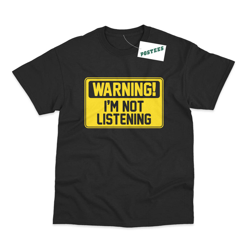 Kids Humour Warning I'm Not Listening T-Shirt