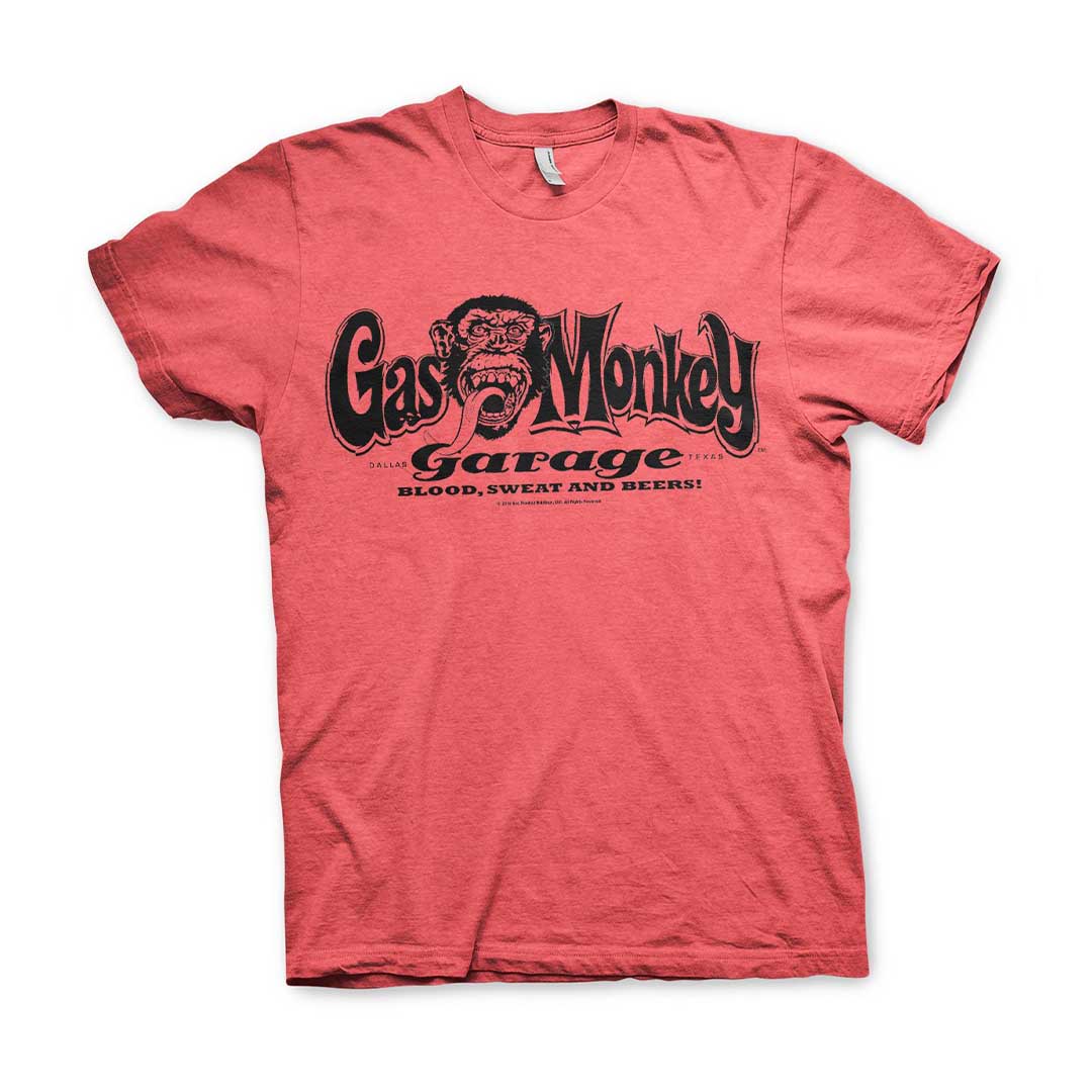 Gas Monkey Garage Logo Heather Red Official T-Shirt