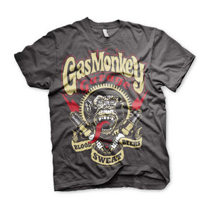 Gas Monkey Garage Spark Plugs Dark Grey Official T-Shirt