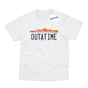 Back To The Future Inspired Outatime Licence Plate T-Shirt