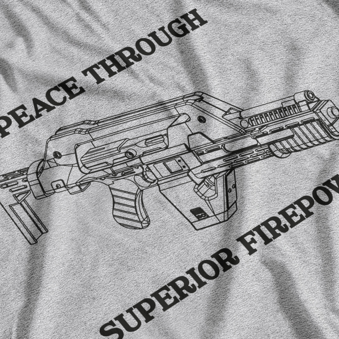 Aliens Inspired Peace Through Superior Firepower T-Shirt