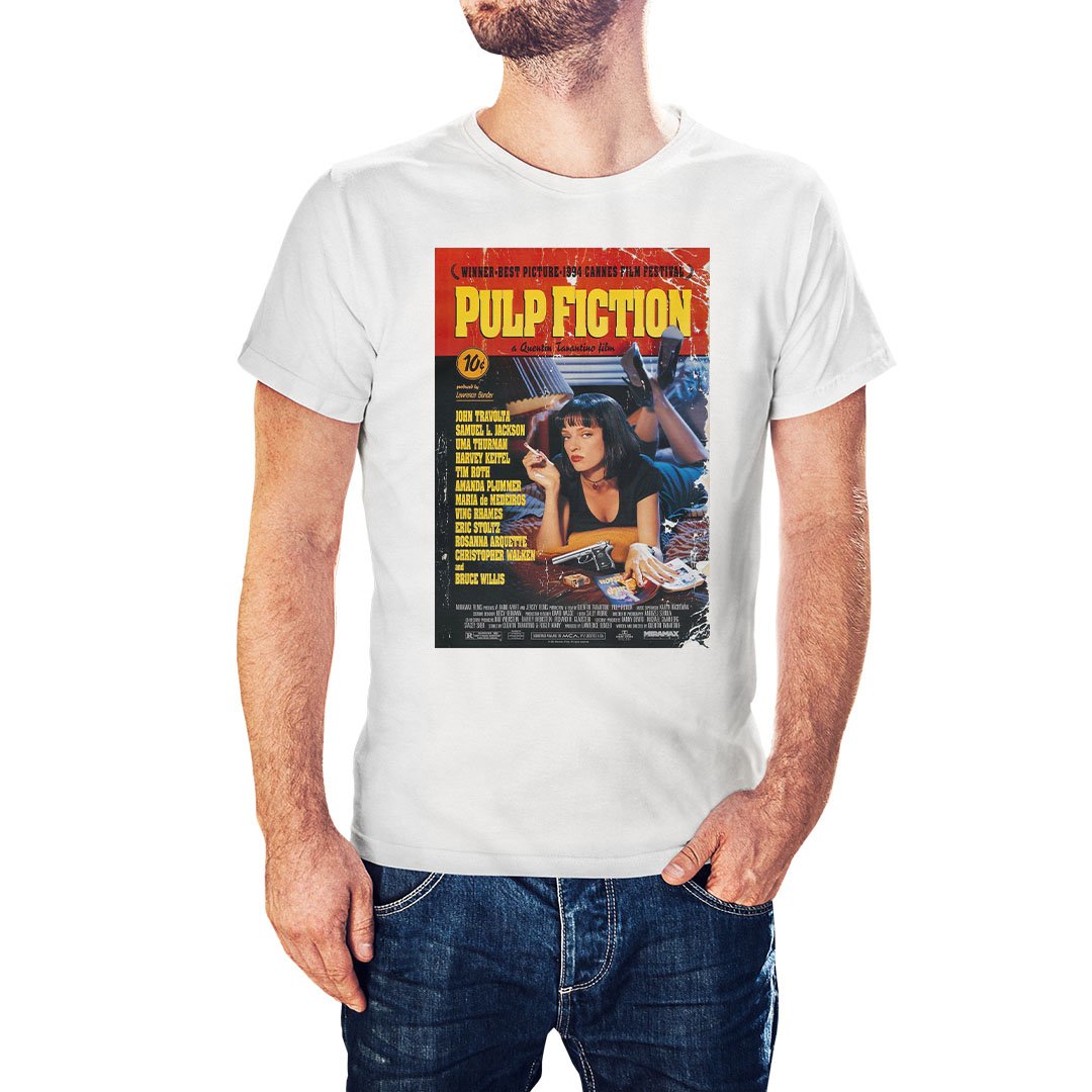 Pulp Fiction Movie Poster Inspired T-Shirt - PosteesUK