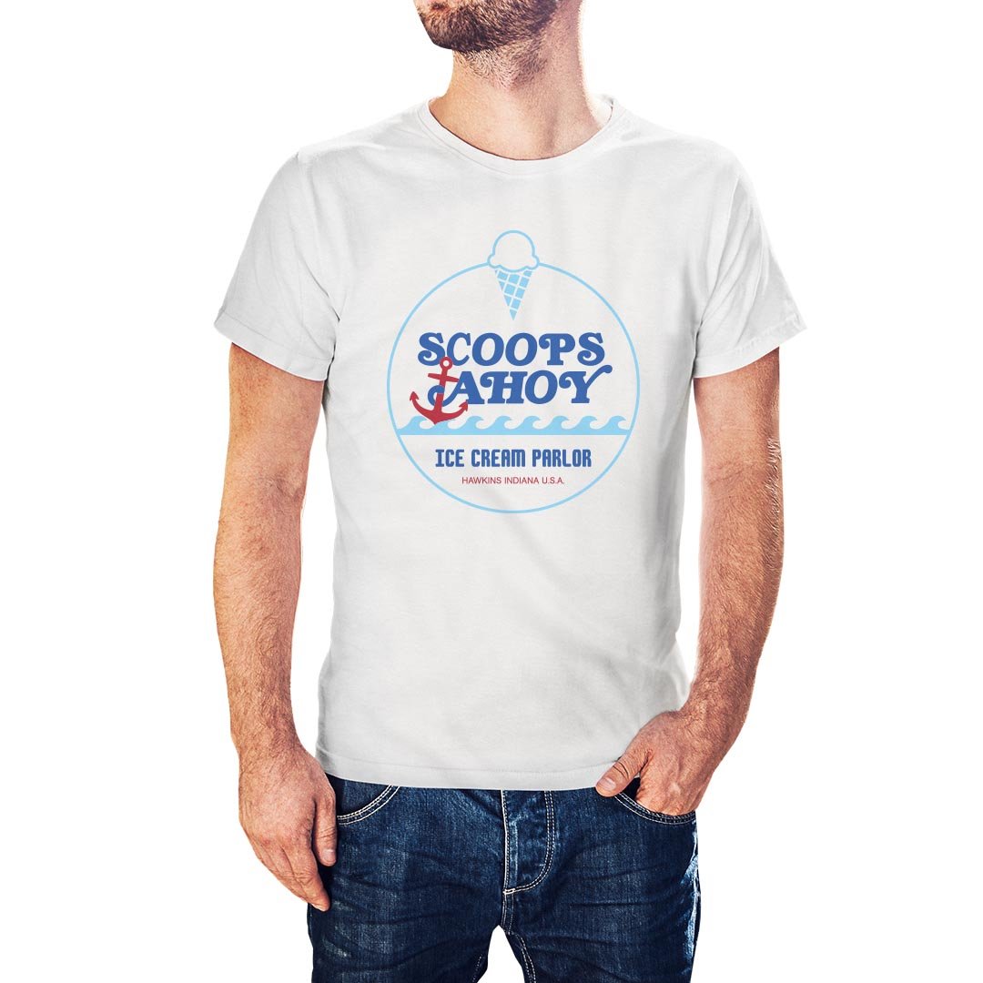 Stranger Things Inspired Scoops Ahoy Ice Cream Parlor T-Shirt - Postees