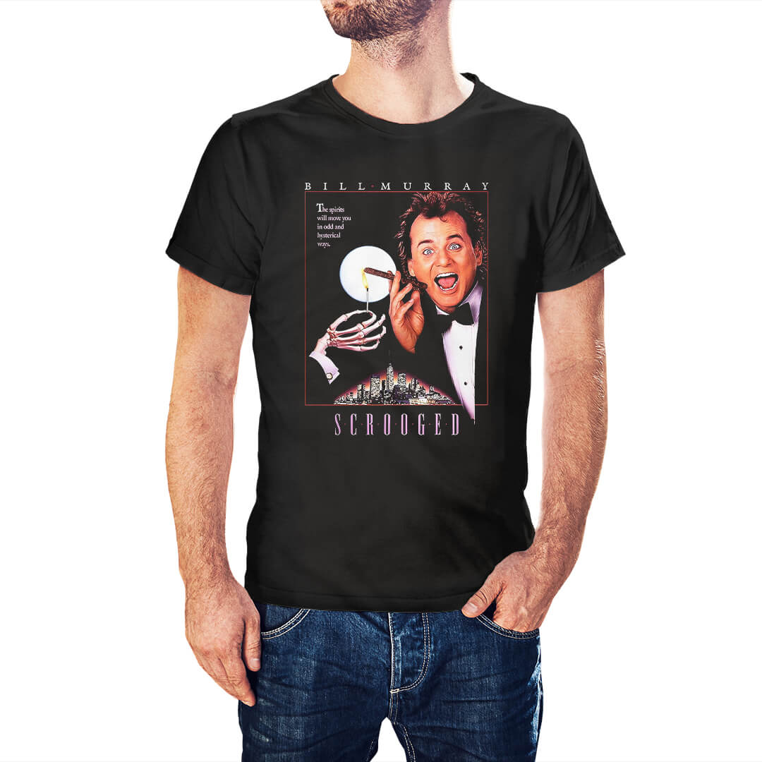 Scrooged Inspired Movie Poster DTG Printed T-Shirt