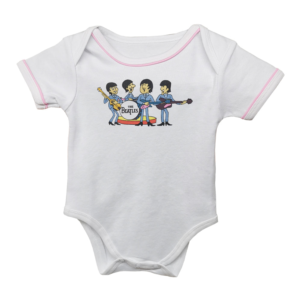 The Beatles Band Cartoon Image Baby Popper Vest 12-18 Months