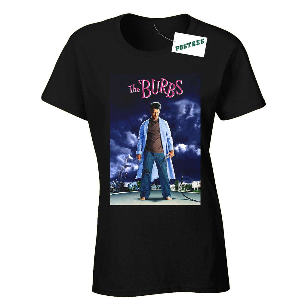 The Burbs Movie Poster Ladies Fitted T-Shirt