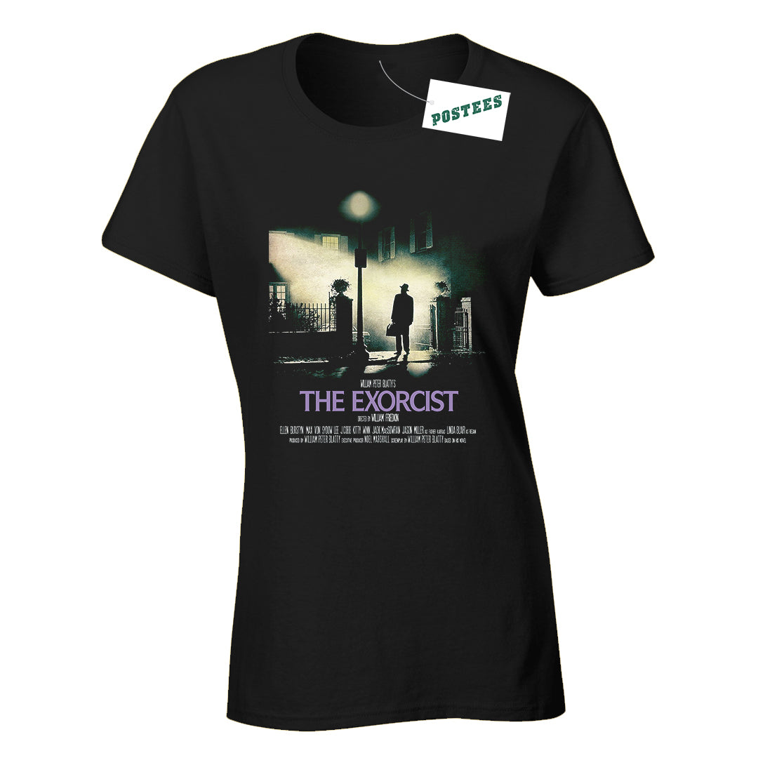 The Exorcist Movie Poster Ladies Fitted T-Shirt