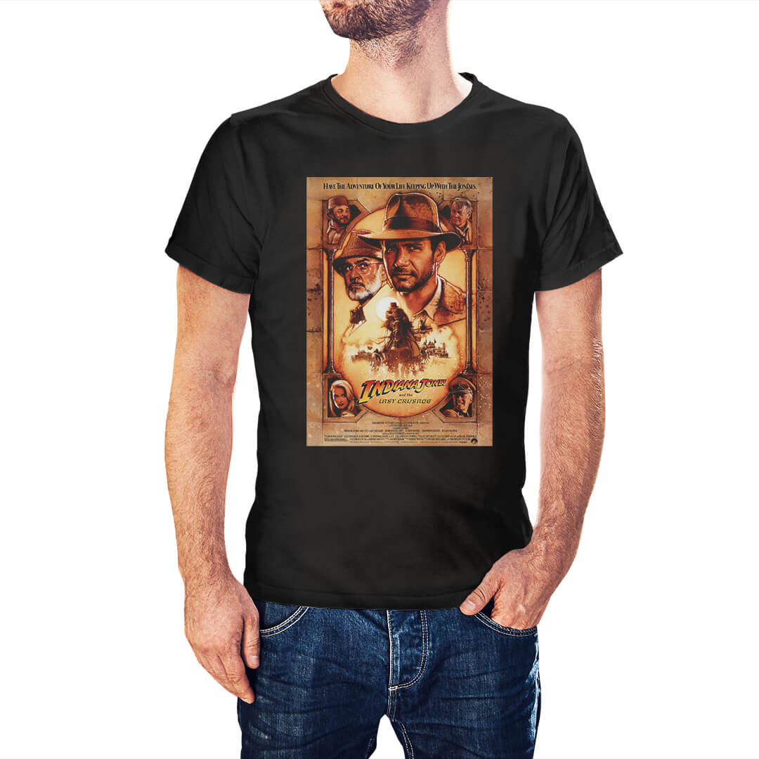 Indiana Jones and The Last Crusade Movie Poster Inspired T-Shirt