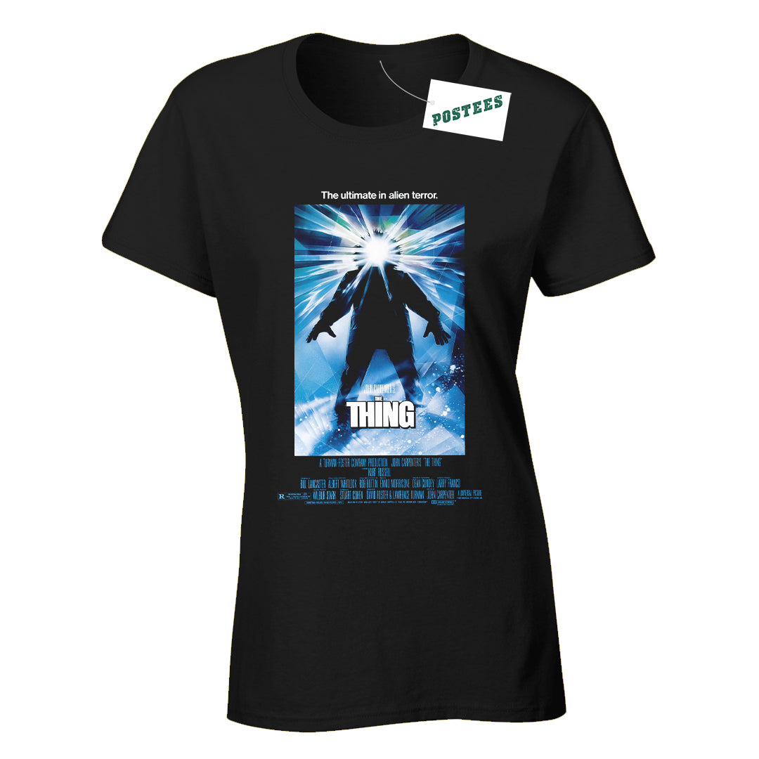 The Thing Movie Poster Ladies Fitted T-Shirt