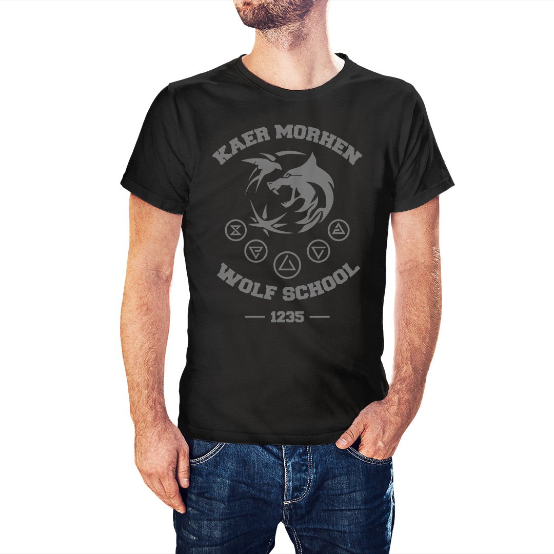 The Witcher Inspired Kaer Morhen Wolf School T-Shirt - Postees