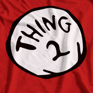 Thing 2 Dr Seuss The Cat in the Hat Adult World Book Day T-Shirt