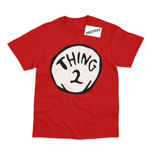 Thing 2 Dr Seuss The Cat in the Hat Adult World Book Day T-Shirt