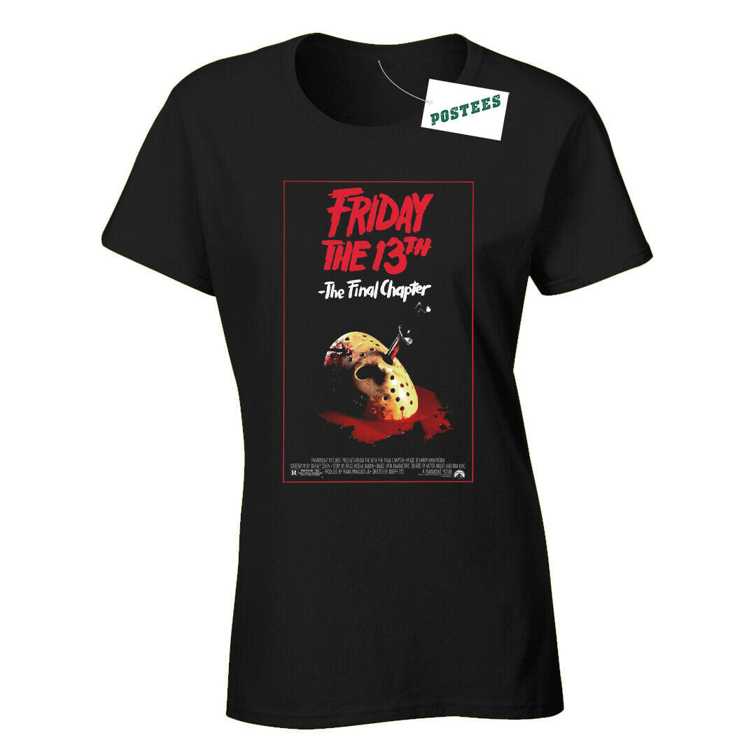 Friday The 13th The Final Chapter Movie Poster Ladies Fitted T-Shirt