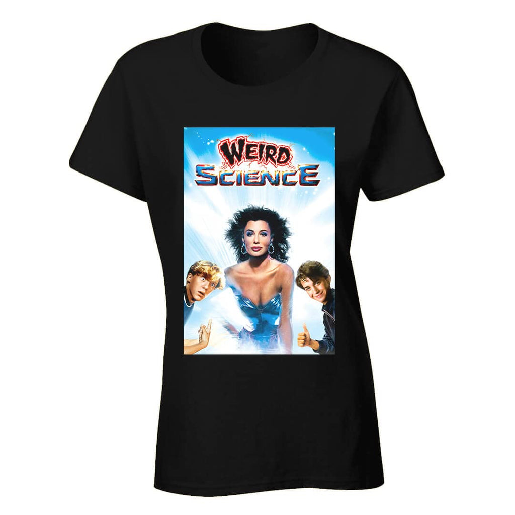 Weird Science Movie Poster Ladies Fitted T-Shirt